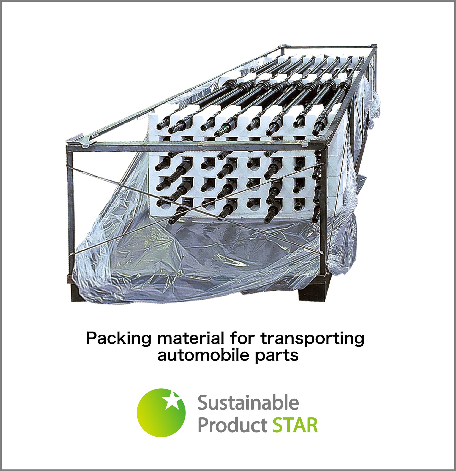 Packing material for transporting automobile parts
